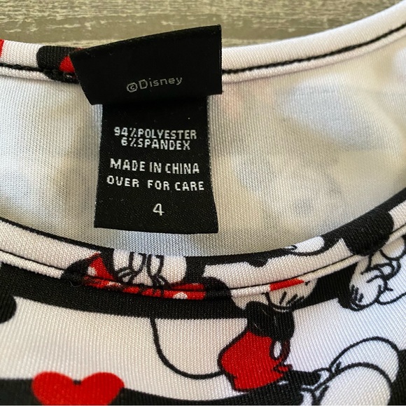 Disney Dress Women’s Size 4 (3XL) White Black Striped Mickey Minnie Sleeveless - Picture 5 of 9